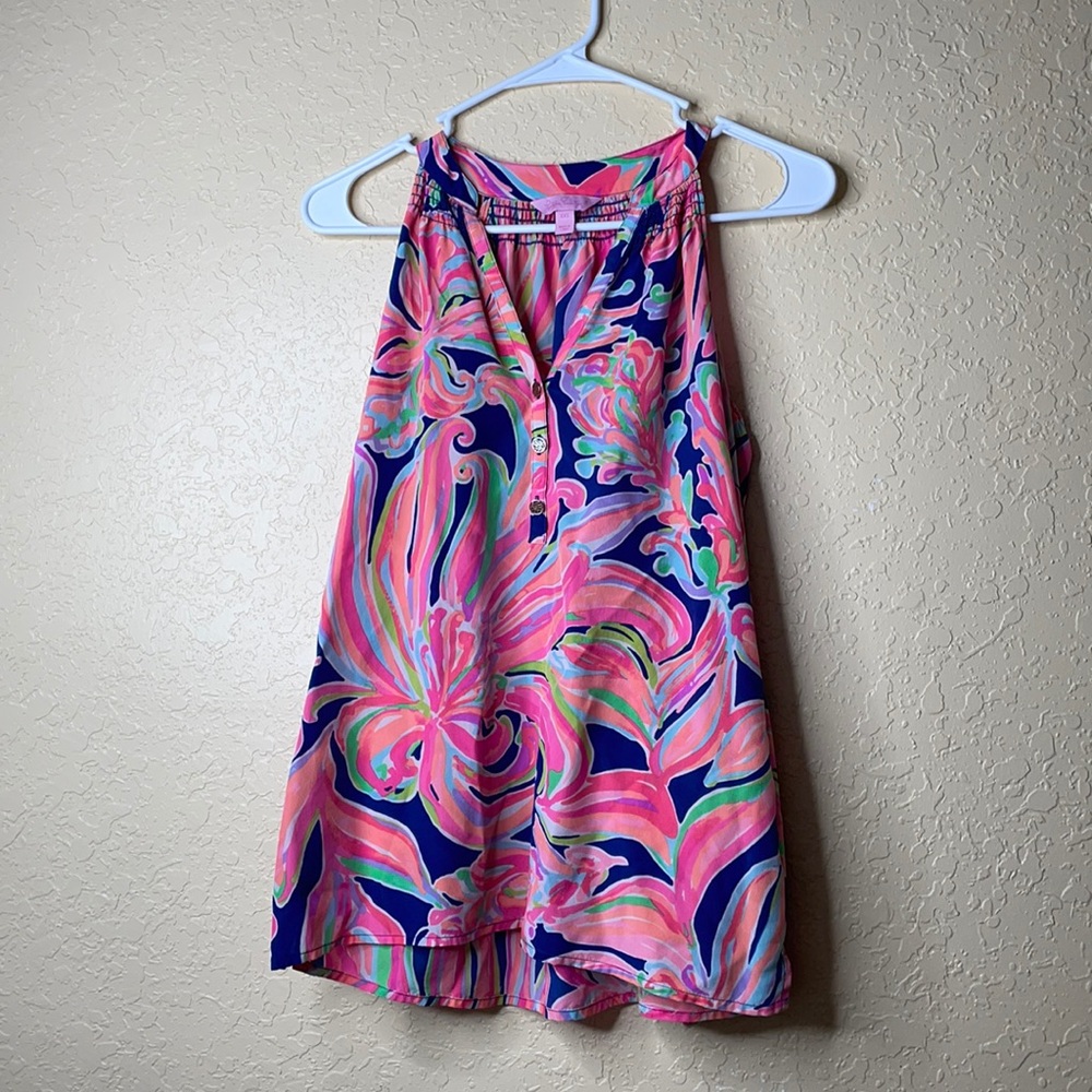 LILLY PULITZER button front blouse